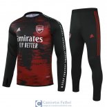 Arsenal Sudadera De Entrenamiento Black Red + Pantalon 2020/2021