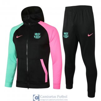 Barcelona Chaqueta Capucha Black + Pantalon 2020/2021