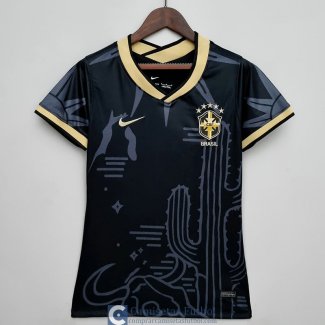 Camiseta Mujer Brasil Black II 2022/2023