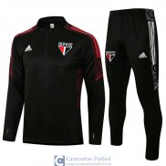 Sao Paulo FC Sudadera De Entrenamiento Black + Pantalon Black 2021/2022