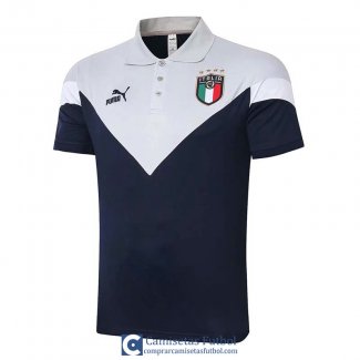 Camiseta Italia Polo Blue 2020/2021