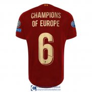 Camiseta Liverpool Primera Equipacion CHAMPIONS OF EUROPE 6