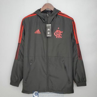 Flamengo Chaqueta Rompevientos Black Red 2021/2022