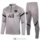 PSG Sudadera De Entrenamiento Grey + Pantalon Grey 2021/2022