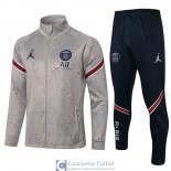 PSG x Jordan Chaqueta Grey Spots + Pantalon Navy 2021/2022