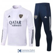 Boca Juniors Sudadera De Entrenamiento White + Pantalon 2020/202