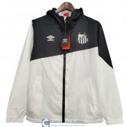 Santos FC Chaqueta Rompevientos Black White 2020/2021