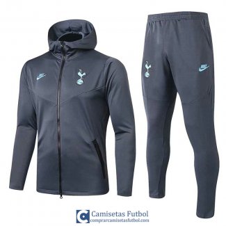 Tottenham Hotspur Chaqueta Capucha Grey + Pantalon 2019/2020