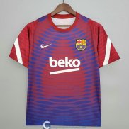 Camiseta Barcelona Training Blue Red IV 2021/2022