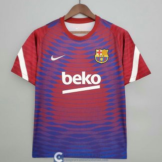 Camiseta Barcelona Training Blue Red IV 2021/2022