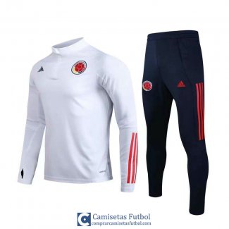 Colombia Sudadera De Entrenamiento White + Pantalon 2020/2021