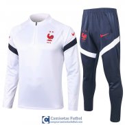 Francia Sudadera De Entrenamiento White + Pantalon 2020/2021