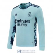 Camiseta Manga Larga Real Madrid Portero Light Blue 2020/2021