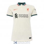 Camiseta Mujer Liverpool Segunda Equipacion 2021/2022