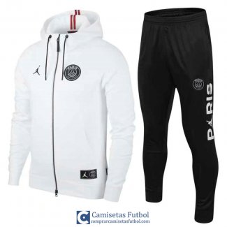 PSG x Jordan Chaqueta Capucha White + Pantalon 2019/2020