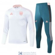 Arsenal Sudadera De Entrenamiento White + Pantalon Green 2021/2022