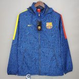 Barcelona Chaqueta Rompevientos Blue Camouflage 2021/2022