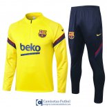 Barcelona Sudadera De Entrenamiento Yellow + Pantalon 2020/2021