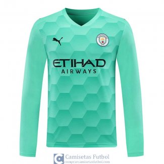 Camiseta Manga Larga Manchester City Portero Green 2020/2021