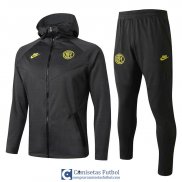 Inter Milan Chaqueta Capucha Black + Pantalon 2019/2020