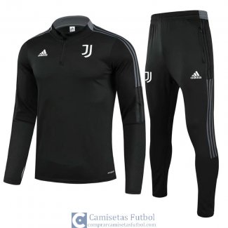 Juventus Sudadera De Entrenamiento Black + Pantalon Black 2021/2022