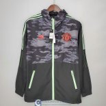 Manchester United Chaqueta Rompevientos Black Grey Camouflage 2021/2022