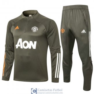 Manchester United Sudadera De Entrenamiento Green + Pantalon 202