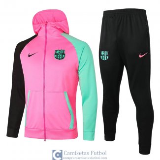 Barcelona Chaqueta Capucha Pink + Pantalon 2020/2021