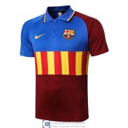 Camiseta Barcelona Polo Blue Red 2020/2021