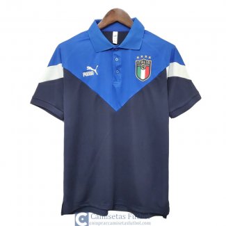 Camiseta Italia Polo Royal Blue 2020/2021