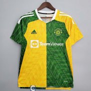 Camiseta Manchester United Training Green Yellow II 2021/2022