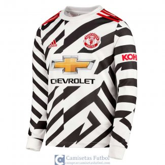 Camiseta Manga Larga Manchester United Tercera Equipacion 2020/2021