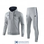 Real Madrid Chaqueta Capucha Grey + Pantalon 2019/2020