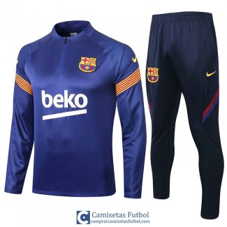 Barcelona Sudadera De Entrenamiento Blue + Pantalon 2020/2021