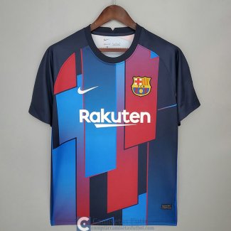 Camiseta Barcelona Training Blue Red II 2021/2022