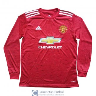 Camiseta Manga Larga Manchester United Primera Equipacion 2020/2