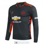 Camiseta Manga Larga Manchester United Segunda Equipacion Porter