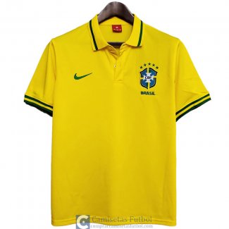 Camiseta Brasil Polo Yellow 2020/2021