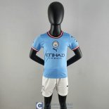 Camiseta Manchester City Ninos Primera Equipacion 2022/2023