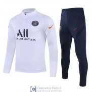 PSG Sudadera De Entrenamiento White + Pantalon 2020/2021