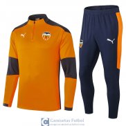 Valencia Sudadera De Entrenamiento Orange + Pantalon 2020/2021