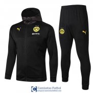 Borussia Dortmund Chaqueta Capucha Black + Pantalon 2019/2020