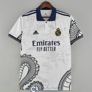 Camiseta Real Madrid Dragon White 2022/2023