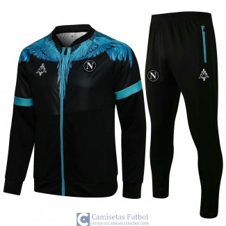 Napoli Kappa x Marcelo Burlon Chaqueta Black + Pantalon Black 2021/2022