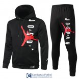 PSG x JORDAN Chaqueta Capucha Black + Pantalon Black 2020/2021