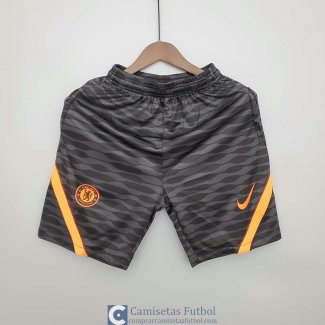 Pantalon Corto Chelsea Training Black Grey VI 2021/2022