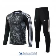 Alemania Sudadera De Entrenamiento Black + Pantalon 2020/2021