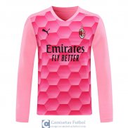 Camiseta Manga Larga AC Milan Portero Pink 2020/2021