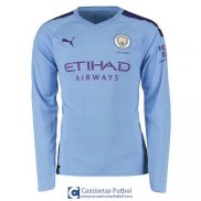 Camiseta Manga Larga Manchester City Primera Equipacion 2019/202