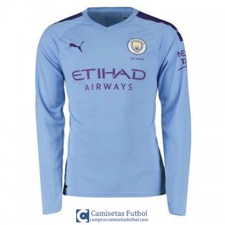 Camiseta Manga Larga Manchester City Primera Equipacion 2019/202